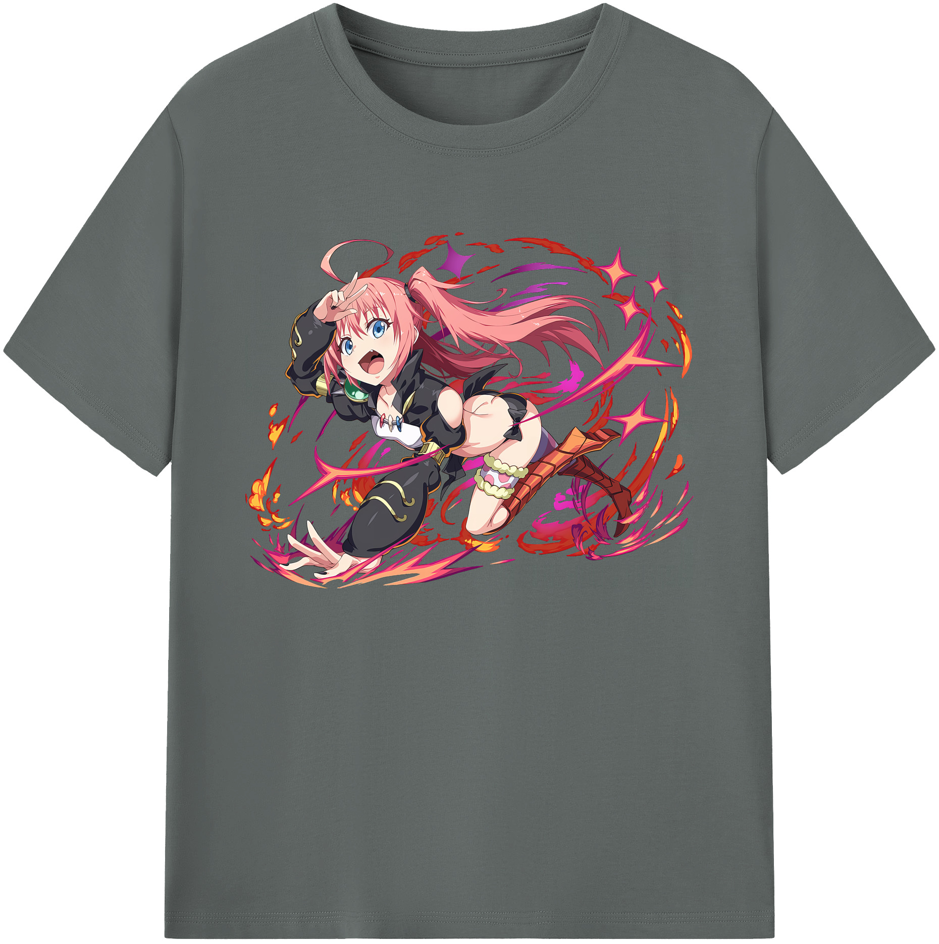 （画像用） 転スラ Regarding Reincarnated to Slime 綿100％ メンズ半袖Tシャツ｜肌触りやわらか＆通気性